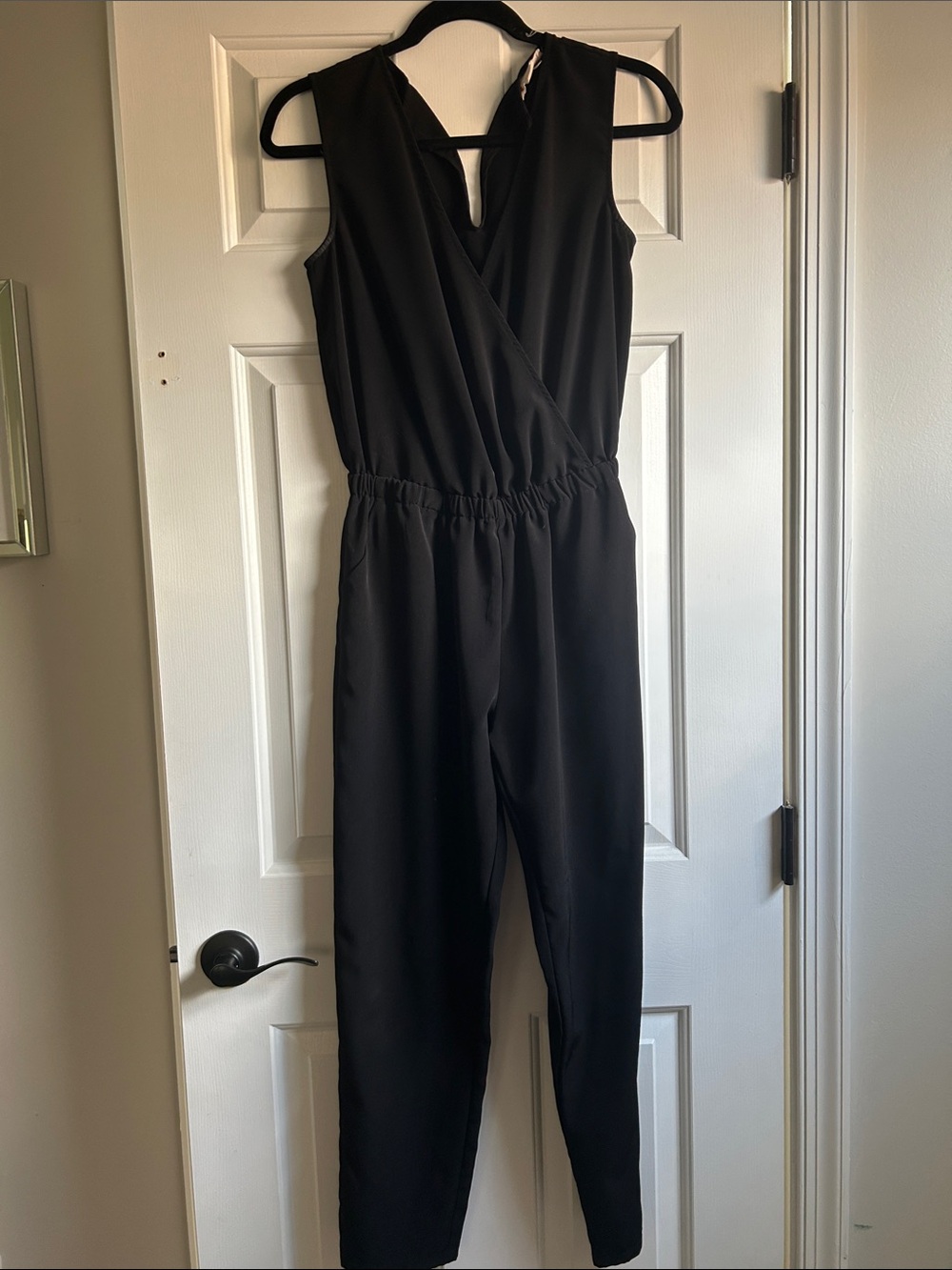 one clothing Black Sleeveless V-Neck Jumpsuit